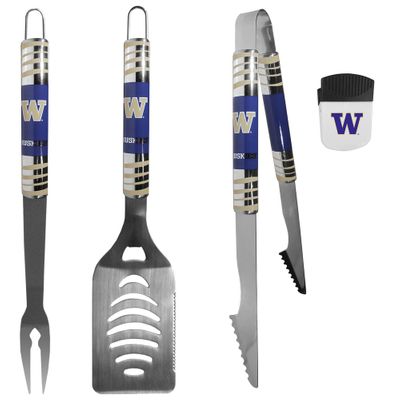 Washington Huskies 3 pc BBQ Set and Chip Clip