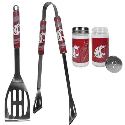 Washington St. Cougars 2 Piece Tailgate BBQ Set with Salt and Pepper Shakers