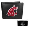 Washington St. Cougars Bi-fold Wallet & Black Money Clip Washington St. Cougars Bi-fold Wallet & Black Money Clip