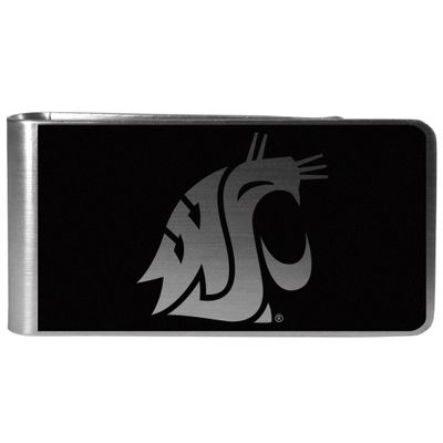 Washington St. Cougars Black and Steel Money Clip