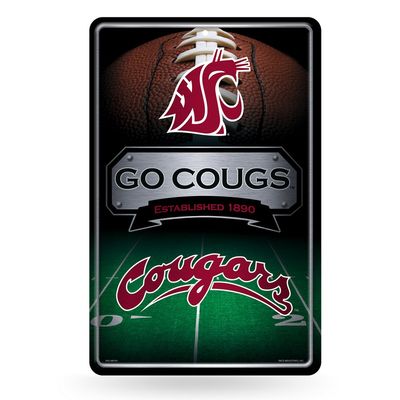 Washington State Cougars 11" x 17" Metal Home Dcor Sign