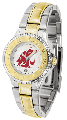 Washington State Cougars Competitor Ladies Two-Tone Watch