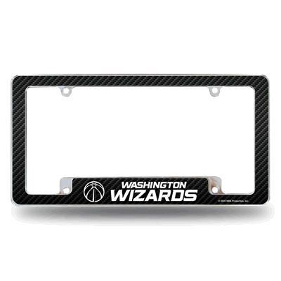 Washington Wizards Black Chrome Automotive License Plate Frame