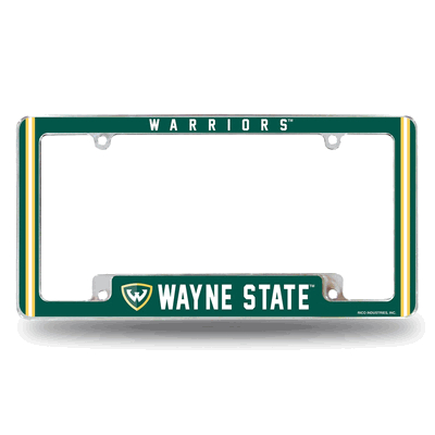 Wayne State University�Warriors Chrome Automotive License Plate Frame