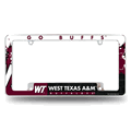 West Texas A&m Buffalos Primary Chrome Automotive License Plate Frame