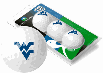 West Virginia Mountaineers 3 Team Logo 2 Piece Golf Ball Gift Sleeve