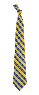 West Virginia Mountaineers Woven Tie - Checked