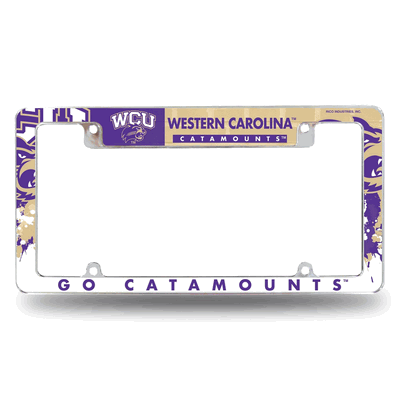 Western Carolina Catamounts Primary Chrome Auto License Plate Frame