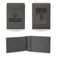 Western Illinois Leathernecks Gray Laser Engraved Front Pocket Wallet