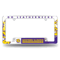 Western Illinois Leathernecks Primary Chrome Auto License Plate Frame