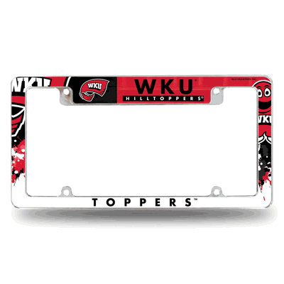 Western Kentucky Hilltoppers Primary Chrome Auto License Plate Frame