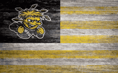 Wichita State Distressed Flag Sign - 11x19