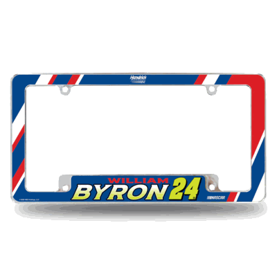 William Byron Number & Signature Design Chrome License Plate Frame