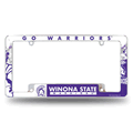 Winona State Warriors Primary Chrome Automotive License Plate Frame