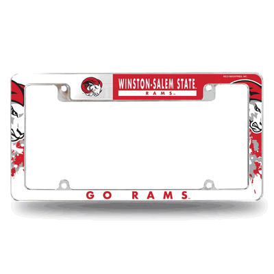 Winston Salem State Rams Standard Chrome Auto License Plate Frame