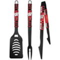 Wisconsin Badgers 3 pc Black Tailgater BBQ Set