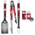 Wisconsin Badgers 3 Piece Tailgate BBQ Set with Salt and Pepper Shakers