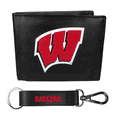 Wisconsin Badgers Bi-fold Wallet & Strap Key Chain Wisconsin Badgers Bi-fold Wallet & Strap Key Chain