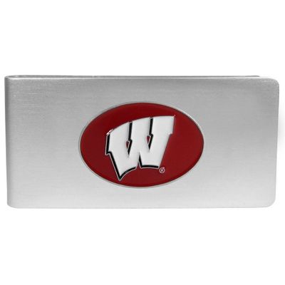 Wisconsin Badgers Brushed Metal Money Clip