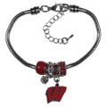 Wisconsin Badgers Euro Bead Bracelet Wisconsin Badgers Euro Bead Bracelet