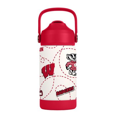 Wisconsin Badgers Kids 12oz Stainless Steel Mascot Bottle