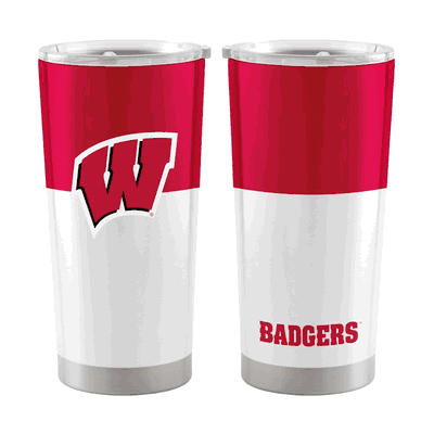 Wisconsin Colorblock 20oz Stainless Tumbler