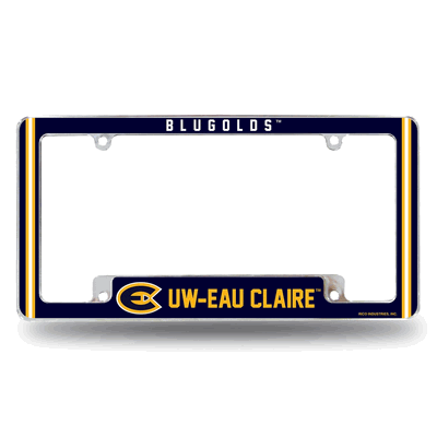Wisconsin-Eau Claire Blugolds Classic Chrome Auto License Plate Frame