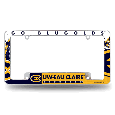 Wisconsin-Eau Claire Blugolds Primary Chrome Auto License Plate Frame