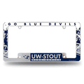 Wisconsin-Stout Blue Devils Primary Chrome Auto License Plate Frame