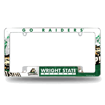 Wright State Raiders Primary Chrome Automotive License Plate Frame