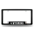 Wyoming Cowboys Carbon Fiber Chrome Automotive License Plate Frame Wyoming Cowboys Carbon Fiber Chrome Automotive License Plate Frame