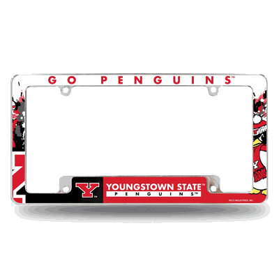 Youngstown Penguins Primary Chrome Automotive License Plate Frame