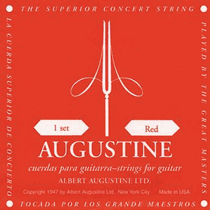 Augustine Red Copper Bass/Nylon treble Classical Guitar Strings