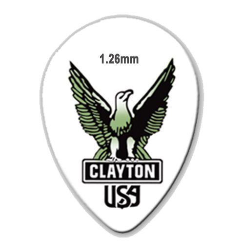 Clayton Acetal Guitar Picks - Small Teardrop ST126 1.26mm 72 Refill Bag