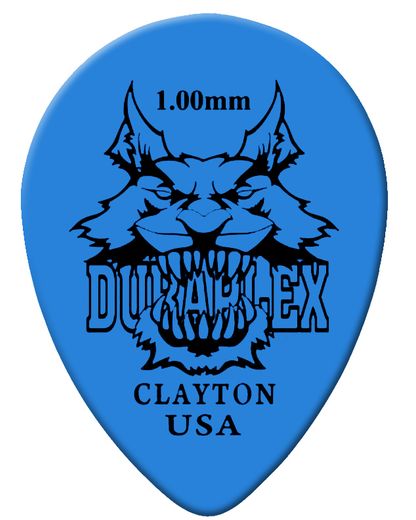 Clayton Duraplex Teardrop Guitar Picks DXST100 1.00mm 12 Pack