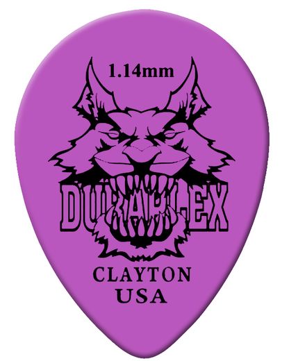 Clayton Duraplex Teardrop Guitar Picks DXST114 1.14mm 12 Pack