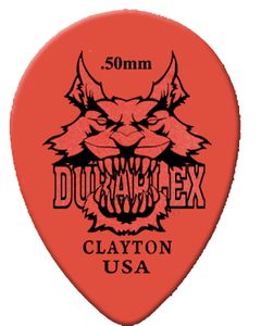 Clayton Duraplex Teardrop Guitar Picks DXST50 .50mm 12 Pack