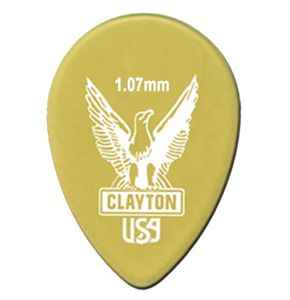 Clayton Ultem Small Teardrop Guitar Picks UST107 1.07mm 12 Pack
