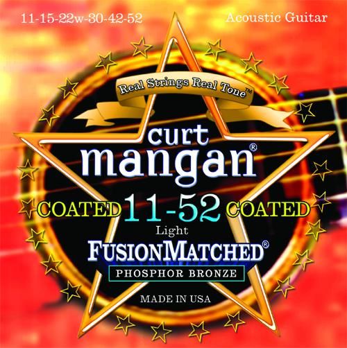 Curt Mangan Fusion Matched COATED Phosphor Bronze Acoustic Guitar Strings
