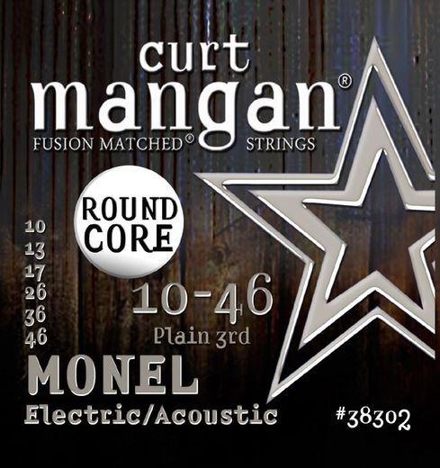 Curt Mangan Fusion Matched Monel Round Core Electric/Acoustic Strings 38302 Monel Round Core 10-46