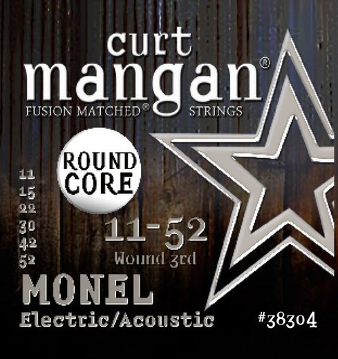 Curt Mangan Fusion Matched Monel Round Core Electric/Acoustic Strings 38304 Monel Round Core 11-52