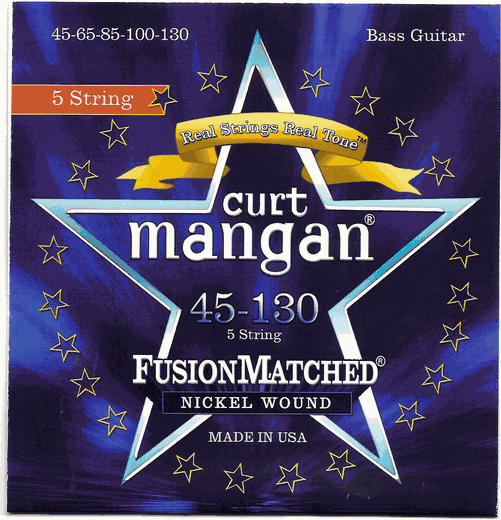 Curt Mangan Fusion Matched Nickel Wound 5 String Bass Guitar Strings 45-130
