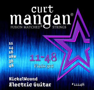 Curt Mangan Fusion Matched Nickel Wound Electric Guitar Strings 11148 Medium 11-48