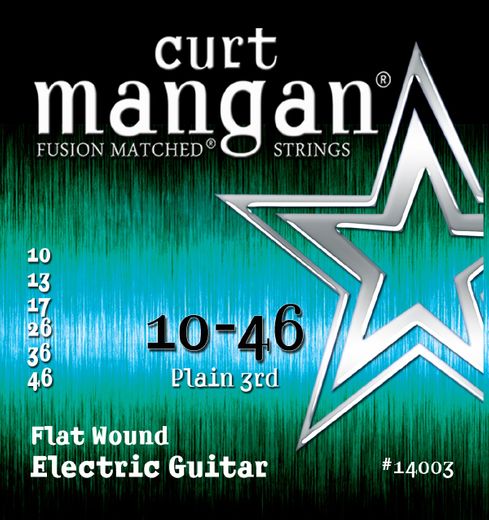Curt Mangan Fusion Matched Stainless Steel Flatwound Electric Guitar Strings 14003 Gauge 10-46