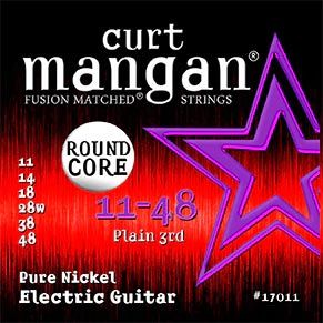 Curt Mangan Vintage Pure Nickel Round Core Electric Guitar Strings 17011 Medium 11-48