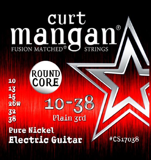 Curt Mangan Vintage Pure Nickel Round Core Electric Guitar Strings CS17038 Jimi Hendrix Gauges 10-38