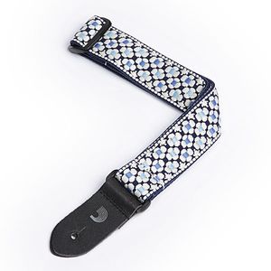 D'Addario 1.5" Jaquard Ukulele Strap 15UKE01 Blue Flowers