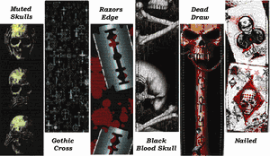 D'Addario "Alchemy Gothic" Guitar Strap Collection 50AL01 Muted Skulls