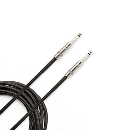 D'Addario Custom Series Braided Instrument Cable - Black 10'