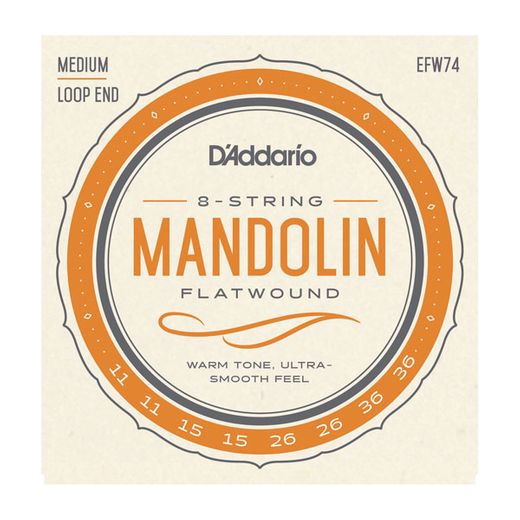 D'Addario EFW74 Mandolin Flatwound Medium 11-36